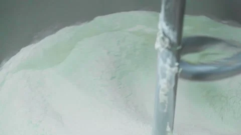 Mixing dough kneading machine at the bakery Stock Footage 150462591