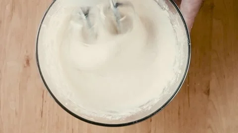 Mixing dough for pancakes. Video stock 131154372