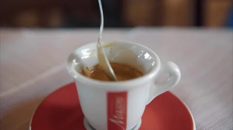Mixing up Espresso Coffee Stock Footage 62984645