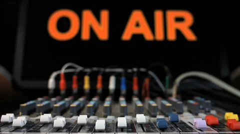 MIXING FADERS "ON AIR" Stock-Footage 33087059