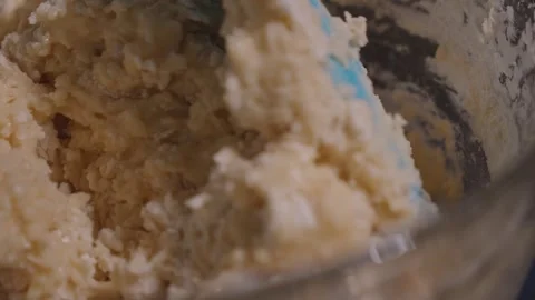 Mixing flour batter slow motion Stock Footage 149944869