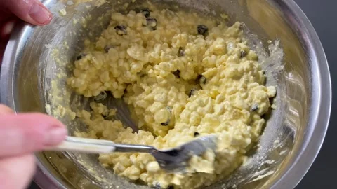 Mixing fresh baking dough Stock Footage 342335495