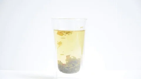 Mixing green tea Stock Footage 129767746