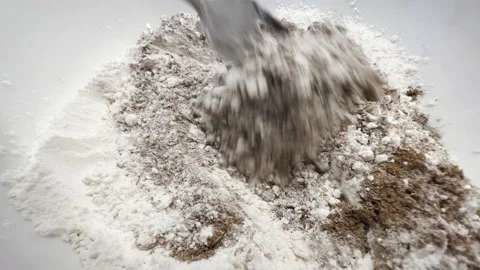 Mixing high-protein bread dough with cricket flour Видео 239428588