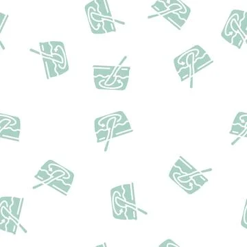 Mixing ingredient of dumpling glyph vector seamless pattern イラスト素材