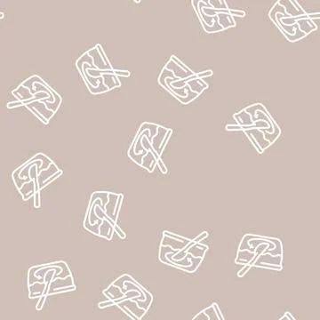 Mixing ingredient of dumpling line vector seamless pattern Stock Illustration