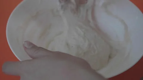 Mixing Ingredients for Baking Stock Footage 313830006
