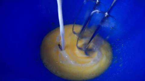 Mixing ingredients close up Stock Footage 87129973