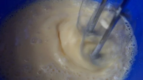 Mixing ingredients close up Stock Footage 87129994