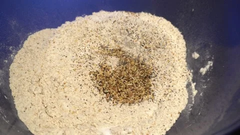 Mixing the ingredients with a fork Vídeos de archivo 134007418