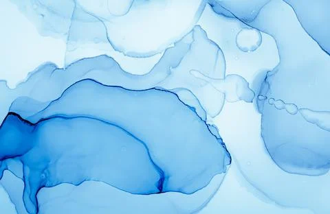 Mixing Inks. Fluid Flow Illustration. Indigo Stock Illustration