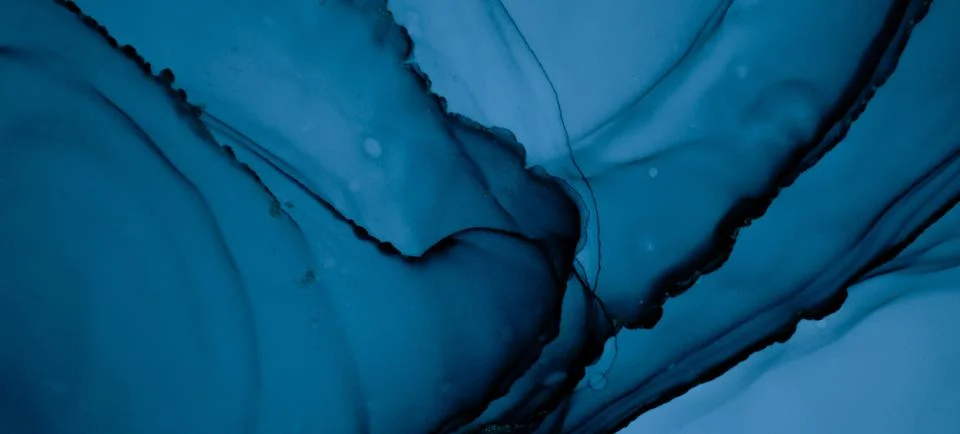 Mixing Inks. Fluid Wave Background. Blue Marble Stock Illustration