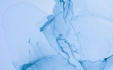 Mixing Inks. Fluid Wave Illustration. Blue Liquid Stock Illustration