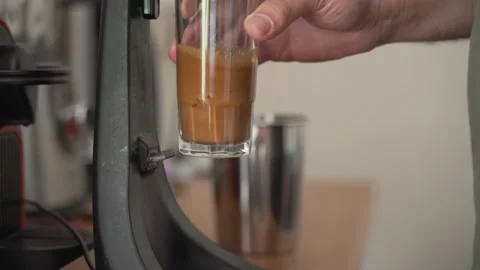 Mixing instant coffee in a mixing machine Stock Footage 139093368