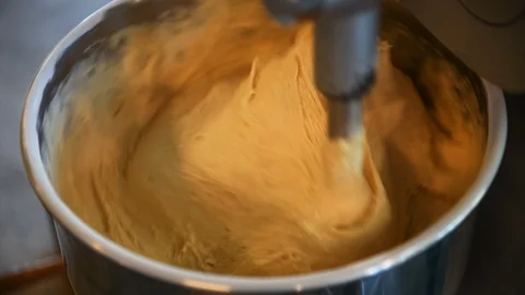 Mixing machine for bread making process Stock Footage 119219998