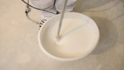 Mixing machine making glue Stock Footage 131861531