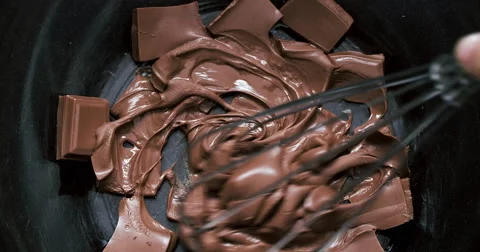 Mixing melted chocolate Video stock 60782123