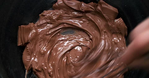 Mixing melted chocolate Video stock 60786027