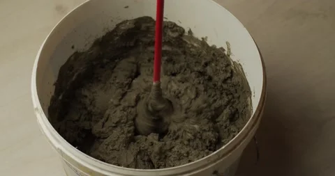 Mixing with a mixer a construction putty Видео 130799113