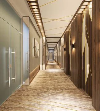 Mixing Old and New Elements in Your Home Architecture Lobby Design Stock-Illustration