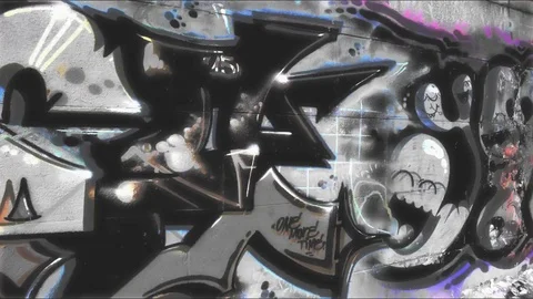 Mixing Old Graffiti Stock-Footage 71818932