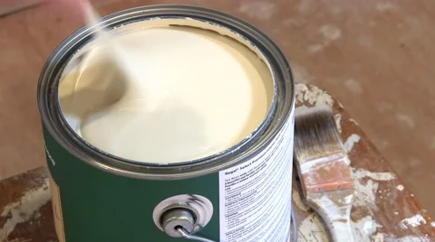 Mixing paint Stock Footage 48990111