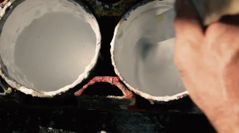 Mixing paint Stock Footage 67406294