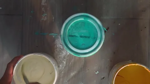 Mixing Paint Stock Footage 278836295