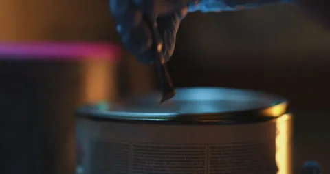 Mixing Paint Stock Footage 320357345