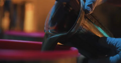 Mixing Paint Stock Footage 320357957