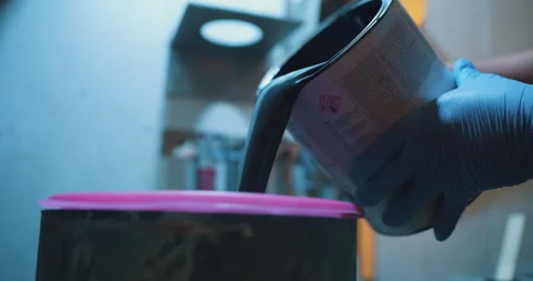 Mixing Paint Stock Footage 320358115