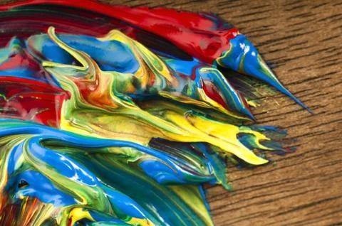 Mixing paints. background Stock Photos