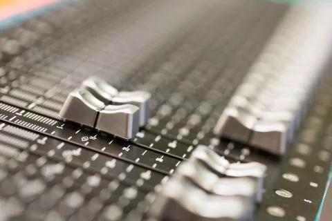 Mixing Panel Close Up Stock-Fotos