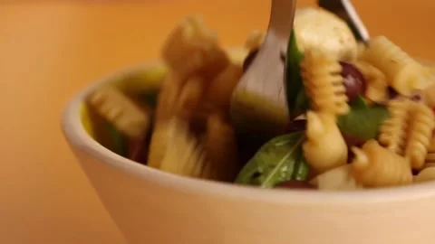 Mixing pasta fredda 2 Stock Footage 132146736