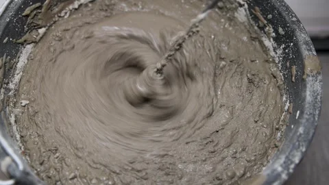 Mixing plaster for finishing work. Stock Footage 340522660
