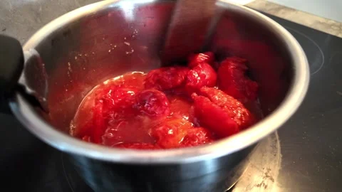 Mixing prickly pear sugar and orange juice Stock Footage 345081284
