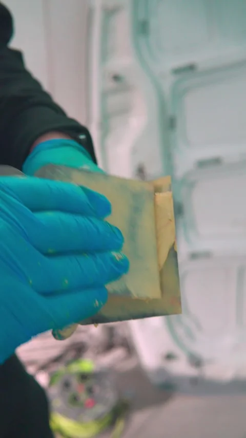 Mixing Putty Stock Footage 304619925