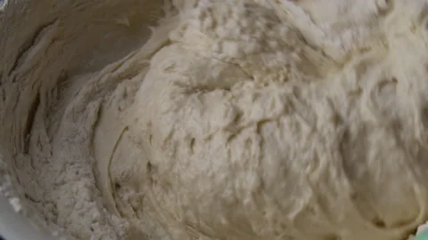 Mixing Raw Dough in Slowmo Close-up Vídeo Stock 171877207
