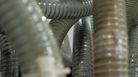 Mixing raw materials for the manufacture of plastic. Stock Footage 139902575