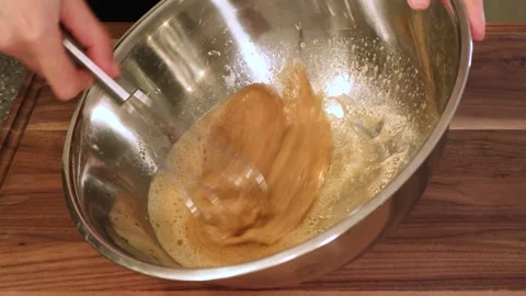 Mixing Rich Baking Base Preparation - Horizontal Stock Footage 331036190