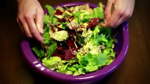 Mixing The Salad Video stock 10597052