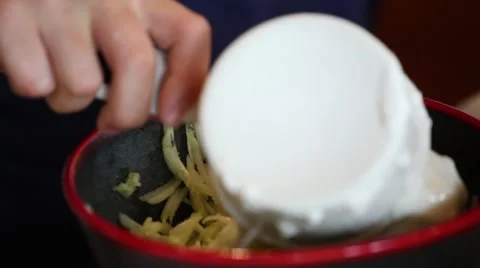 Mixing a salad Stock Footage 45494694