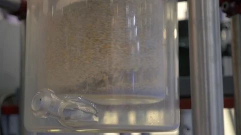 Mixing sand, soil, various substances in a centrifuge. Modern pharmaceutical Stock Footage 111962971
