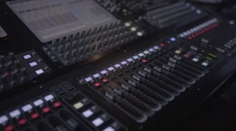 Mixing Stereo volume studio Stock Footage 67407313