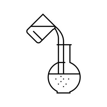 Mixing substances engineer line icon vector illustration Stock Illustration