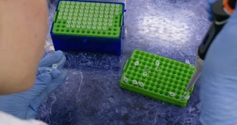 Mixing substances in a small eppendorf  Stock Footage 339366695