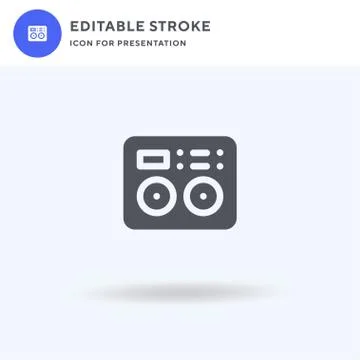 Mixing Table icon vector, filled flat sign, solid pictogram isolated on white Stock Illustration