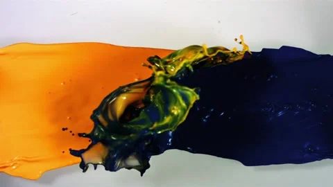 Mixing of various bright colors Stock Footage 141682307