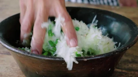 Mixing vegetables Video stock 57523341