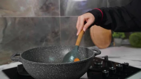 Mixing vegetables Stock Footage 268576706